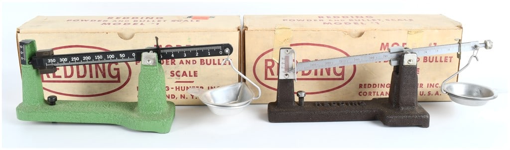 Redding-Hunter Inc. Model #1 Powder and Bullet Scales (Pair) in Original Boxes, Mid-Century (1 of 3)