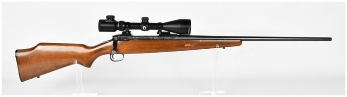 Savage Model 110E Bolt Action Rifle, Caliber 7mm Rem Mag, Mounted BARSKA Scope