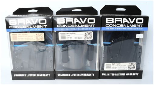 Bravo Concealment Contemporary Lot of Three Right Hand Concealed Carry Holsters