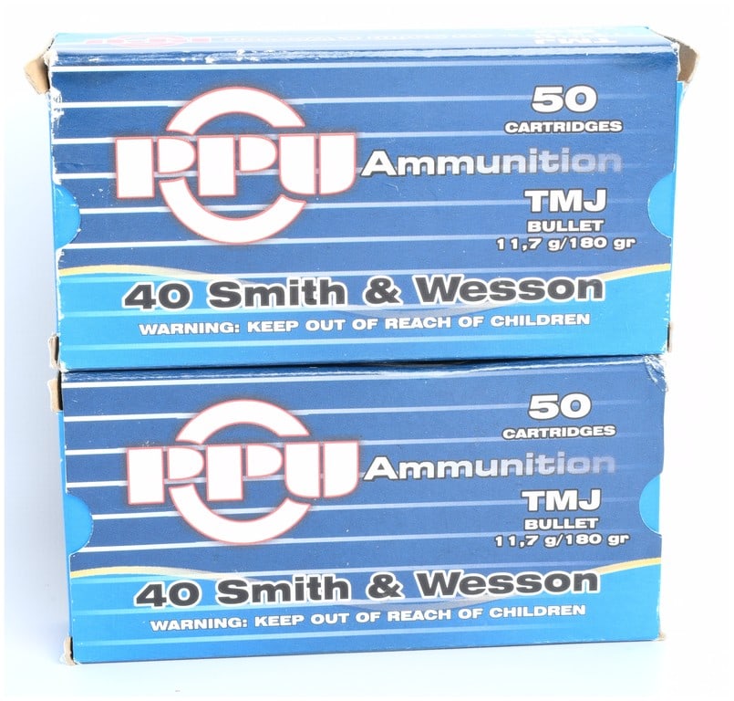 PPU Prvi Partizan .40 S&W 180 Grain TMJ Ammunition Lot (Modern) (1 of 3)