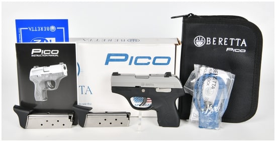 Beretta Pico .380 Auto Semi-Automatic Pistol with Inox Slide and Three Magazines, c. 2014