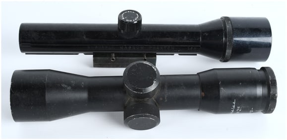 Bushnell Magnum Phantom 1.3X and Chinese 2.5X Vintage Rifle Scopes, Lot of 2, circa 1970s
