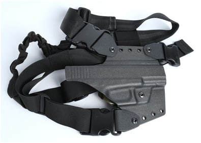 Unmarked Tactical Polymer Drop-Leg Holster Assemblies Pair Modern