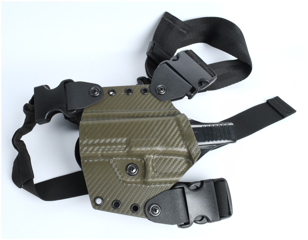 Unmarked Tactical Polymer Drop-Leg Holster Assemblies Pair Modern - 3