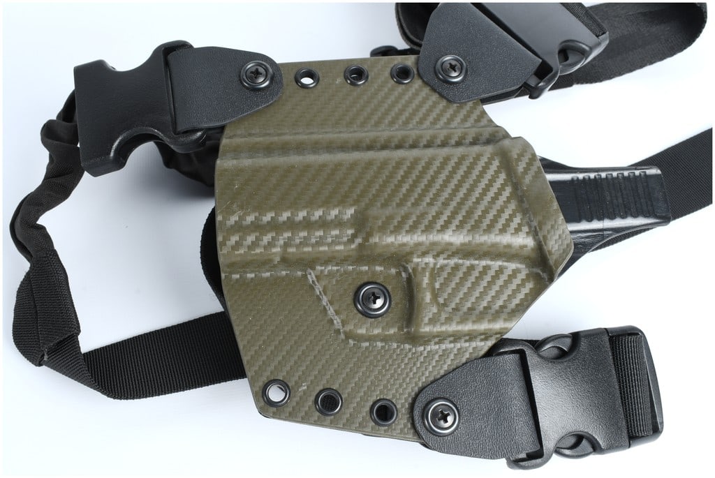 Unmarked Tactical Polymer Drop-Leg Holster Assemblies Pair Modern - 4