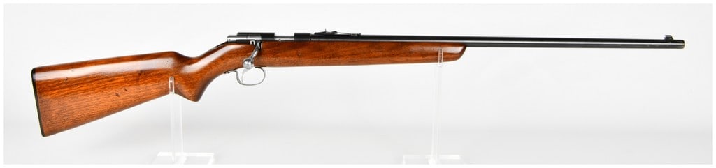 Winchester Model 47 Single Shot Bolt Action .22 Rifle circa 1937-1942: A classic American single-shot bolt-action rifle, the Winchester Model 47, manufactured by the Winchester Repeating Arms Company in New Haven, Connecticut. This model was produced for a limited