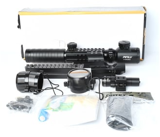 Pinty 3-9X32EG Tactical Riflescope Combo Kit with Laser Sight, Modern