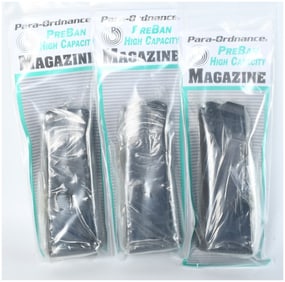 A Trio of Para-Ordnance P13-45 .45 ACP 13-Round Magazines