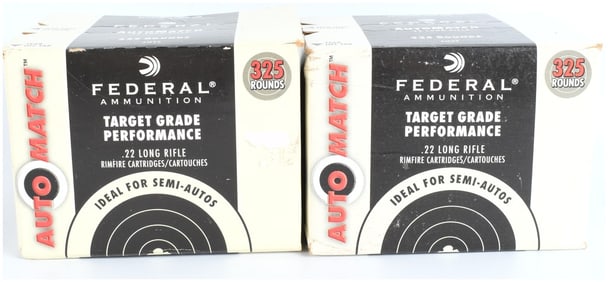 Federal Ammunition AutoMatch .22 LR Rimfire Cartridges, 650 Rounds, Early 21st Century