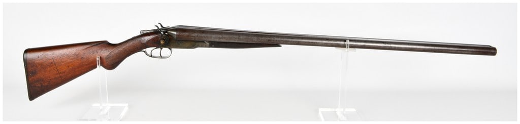 America Gun Co. 10 Gauge Double-Barreled Hammer Shotgun 31.75 Inch Barrels c. 1880s: A large gauge antique side-by-side hammer shotgun marketed under the America Gun Company trade name, likely manufactured by Crescent Fire Arms Co. or a similar firm in the late 19th century. This