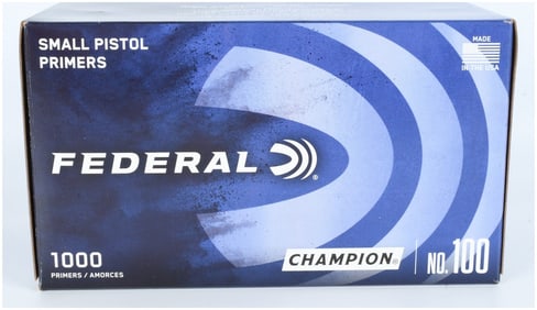 Federal Champion No. 100 Small Pistol Primers, 1000 Count
