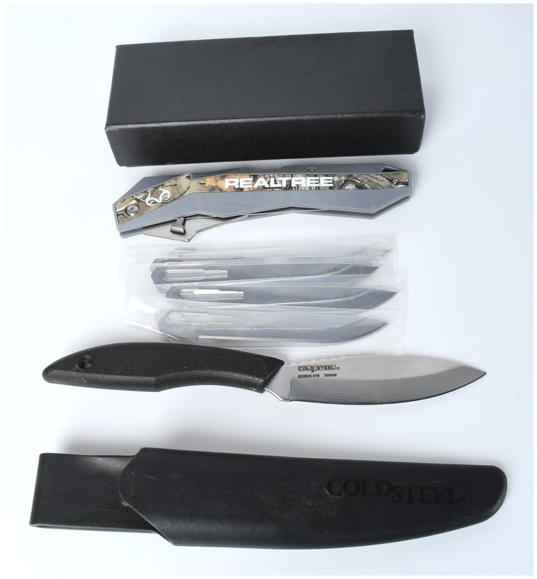 COLD STEEL Pendleton Lite Hunter and REALTREE Replaceable Blade Folding Knife Lot (1 of 6)
