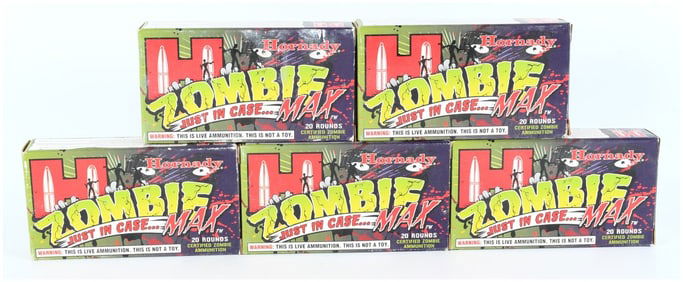Hornady Zombie Max .223 Remington 55 Grain Z-MAX Ammunition, 100 Box Lot, circa 2012