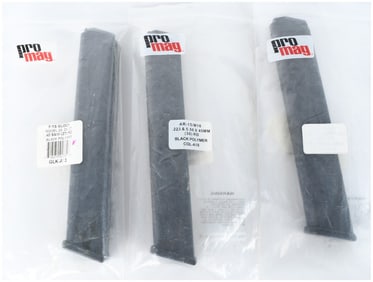 Three ProMag Polymer Firearm Magazines