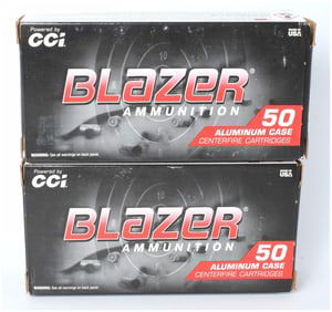 CCI Blazer Ammunition 40 S&W 165 Grain FMJ Aluminum Case Cartridges Modern