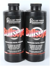 Alliant Powder Bullseye Smokeless Pistol Powder, Two 1 LB Containers, Modern Production