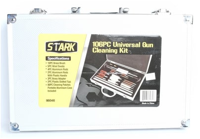 STARK 106-Piece Universal Gun Cleaning Kit Model 96046 in Aluminum Case Modern