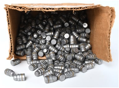 Unbranded .38/.357 Caliber Cast Lead Semi-Wadcutter Reloading Bullets, Late 20th Century