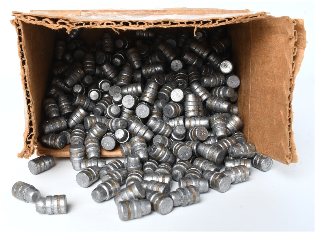 Unbranded .38/.357 Caliber Cast Lead Semi-Wadcutter Reloading Bullets, Late 20th Century (1 of 2)