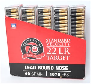 Ruger Firearms 70th Anniversary Commemorative .22 LR Ammunition Standard Velocity 2019