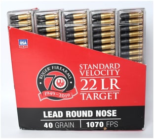 Ruger CCI 70th Anniversary Standard Velocity .22 LR Ammunition Factory Display Box 2019