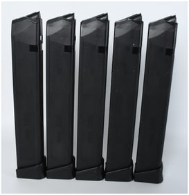 Five 33 Round 9mm Luger Magazines