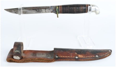 Western Boulder, Colo. L28 Fixed Blade Hunting Knife with Sheath