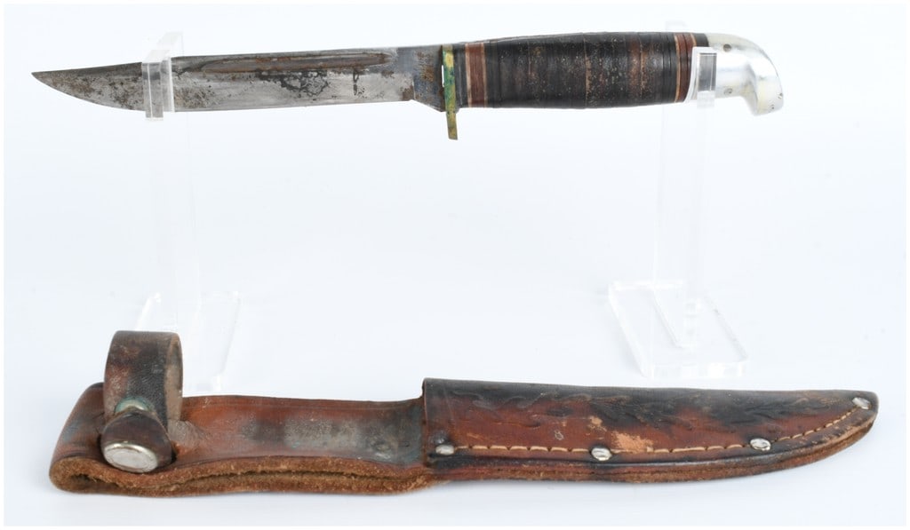 Western Boulder, Colo. L28 Fixed Blade Hunting Knife with Sheath (1 of 6)