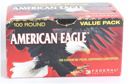 Federal American Eagle .40 S&W 180 Grain FMJ 100-Round Value Pack Ammunition, Contemporary