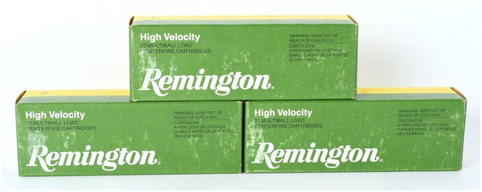 Remington .357 Magnum High Velocity Multiball Load Ammunition, 60 Rounds, c. 1980s-1990s