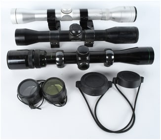 A Trio of Rifle Scopes Including Tasco and Bushnell Sportview Models