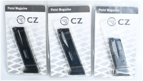 Three CZ 75/85 and CZ 2075 RAMI 9mm 10-Round Magazines