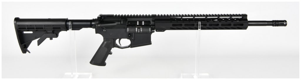 Anderson Manufacturing AM-15 Semi-Automatic Modern Sporting Rifle 5.56 NATO Contemporary: A modern semi-automatic rifle built on the popular AR-15 platform by Anderson Manufacturing of Hebron, Kentucky. This rifle, designated Model AM-15, features a standard direct impingement operating