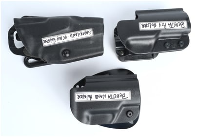 Safariland and Beretta Polymer Pistol Holsters Lot of Three Modern Tactical Accessories
