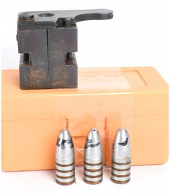 Lyman .45 Caliber 470 Grain Rifle Projectile Sizing Die and Cast Bullet Lot