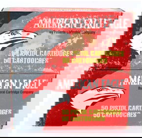 Federal American Eagle 40 S&W 165 Grain FMJ Pistol Ammunition Lot of 100 Rounds