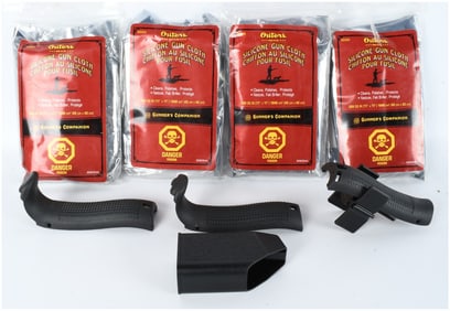 A Collection of Glock Beavertail Backstraps and Outers Silicone Gun Cloths