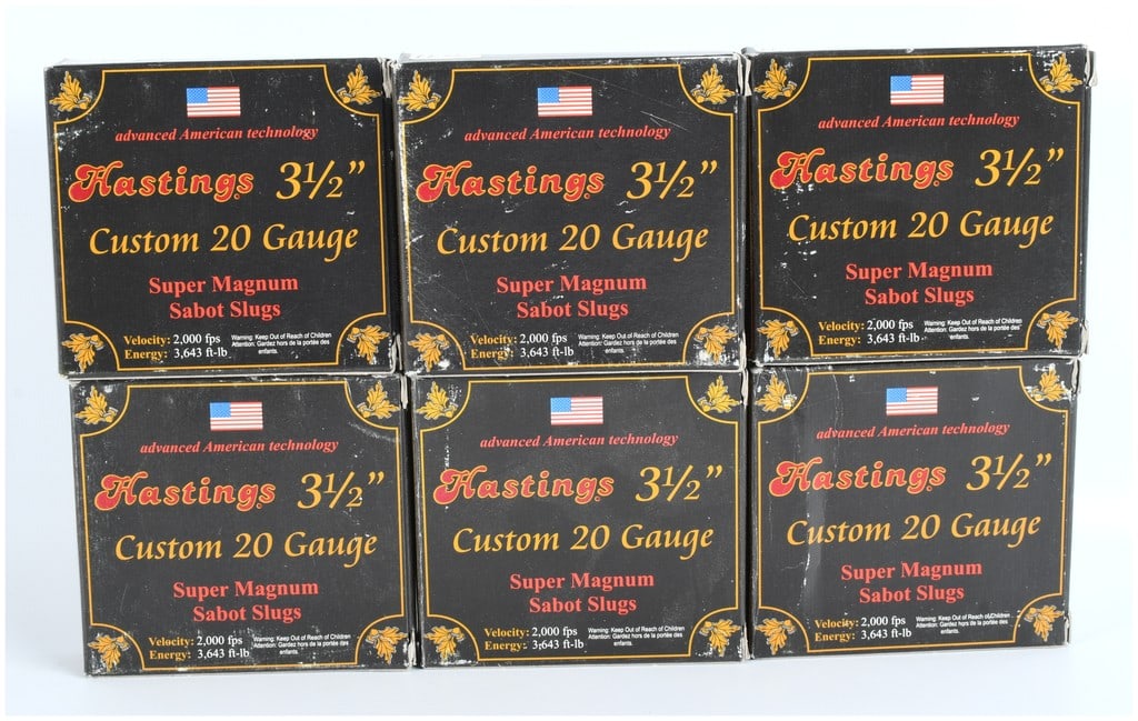Hastings Custom 20 Gauge 3 1/2-Inch Super Magnum Sabot Slugs, 30 Boxes, Late 20th Century (1 of 2)