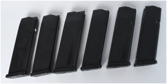 A Set of Five Glock Factory Handgun Magazines