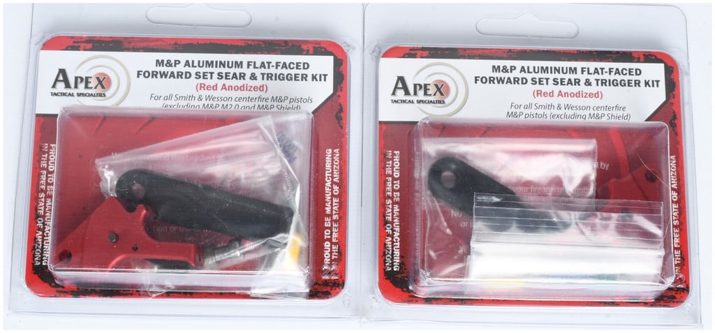 A Pair of Apex Tactical M&P Aluminum Flat-Faced Forward Set Sear and Trigger Kits (1 of 4)
