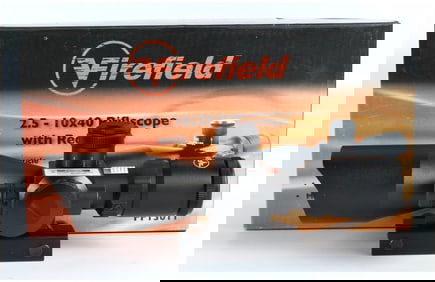 Firefield 2.5-10x40 Riflescope with Integrated Red Laser and Box, Modern