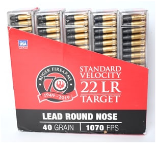 Ruger CCI 70th Anniversary Commemorative Standard Velocity .22 LR Ammunition Shipper Box, Circa 2019