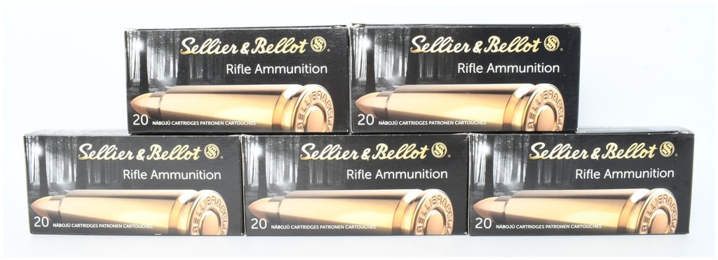 A Lot of 100 Rounds Sellier & Bellot PTS Rifle Ammunition 6.8mm Remington SPC (1 of 3)