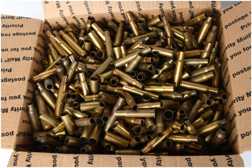A Lot of Spent Brass Cartridge Casings in Mixed Calibers (1 of 3)