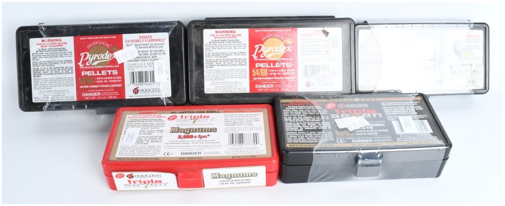 A Lot of 5 Cases of Hodgdon Muzzleloading Propellant Pellets .50 and .54 Caliber (1 of 5)