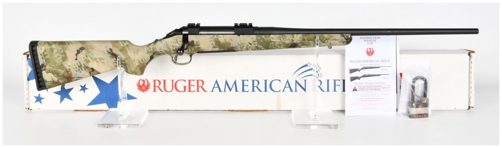 Ruger American Bolt Action Rifle .30-06 Springfield with 22 Inch Barrel: This lot features one Ruger American bolt-action rifle chambered in .30-06 Springfield, a versatile configuration suitable for a wide range of North American big game. The firearm is equipped with a 2
