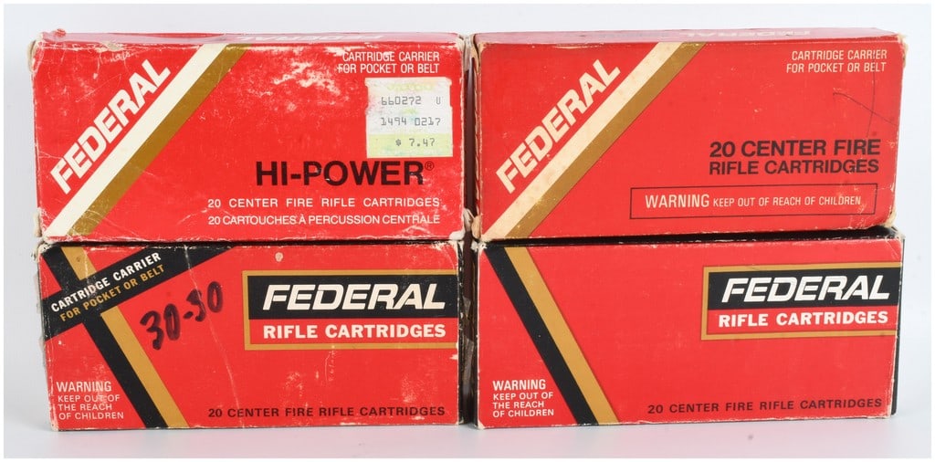 A Lot of 70 Items: Mixed .30-30 Winchester Ammunition with Federal Boxes (1 of 4)