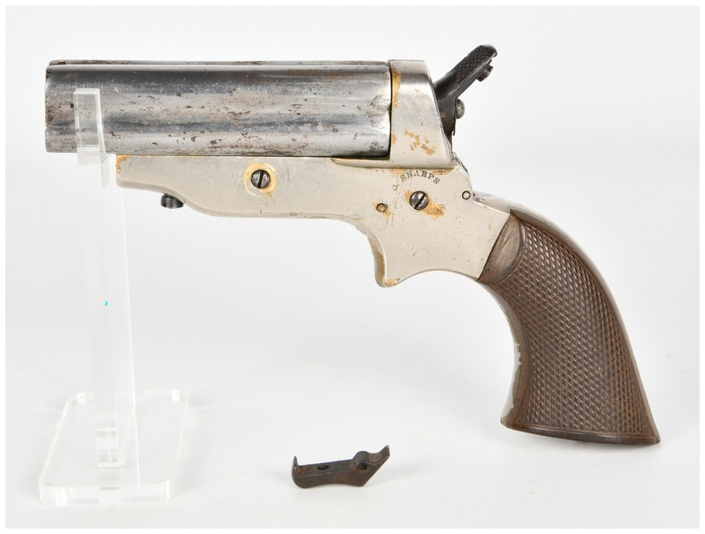 C. Sharps Model 2 Single Action Pepperbox Pistol .30 Rimfire Antique (1 of 14)
