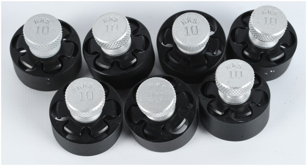 A Lot of 7 HKS Model 10-A Revolver Speedloaders .38 Special and .357 Magnum (1 of 2)