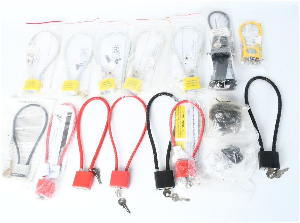 A Collection of 16 Firearm Safety Locks and Accessories (1 of 5)